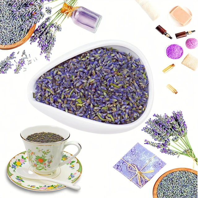 Alt view image 5 of 7 - Dried Lavender Flowers 7oz (200g), Calming Natural Lavender Buds for Bath Soaks DIY Soap Crafts Home Sachets Wedding Confetti, Long-Lasting Floral Petals