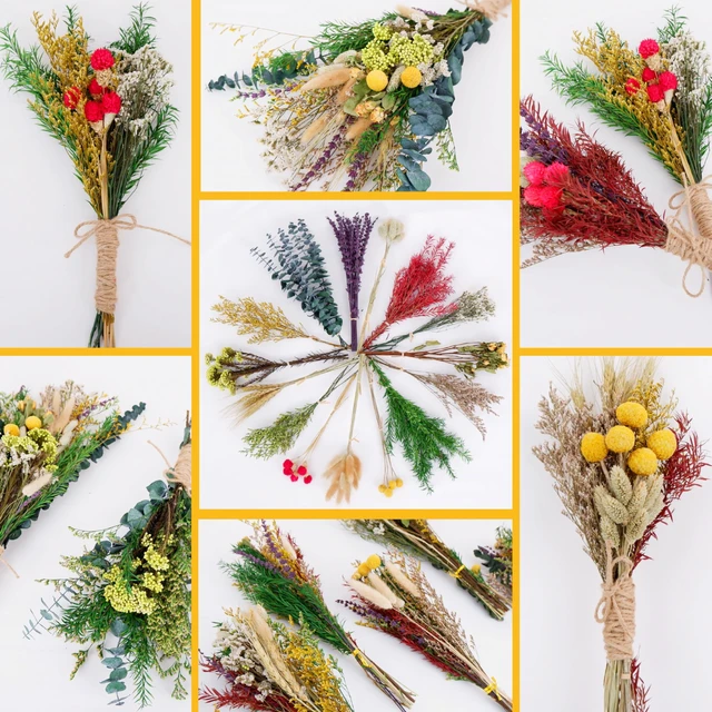 Alt view image 2 of 7 - 15 Types Dried Flower Kit, 110Pcs DIY Mixed Flowers for Crafts | Create Bouquets and Floral Arrangements with Assorted Dried Flowers for Home Decor, Weddings, Gifts and Creative Projects
