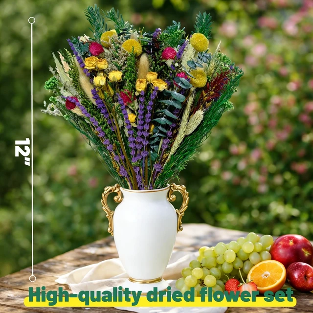 Alt view image 4 of 7 - 15 Types Dried Flower Kit, 110Pcs DIY Mixed Flowers for Crafts | Create Bouquets and Floral Arrangements with Assorted Dried Flowers for Home Decor, Weddings, Gifts and Creative Projects