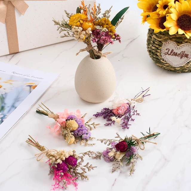 Alt view image 5 of 6 - 12/24 PCS Charming Mini Dried Flowers Bouquet for Vase | Various Dried Wildflowers with Stems Mini Handmade Wildflowers Natural Real Flowers Bulk Flowers Craft (Blossoms, 12 PCS)