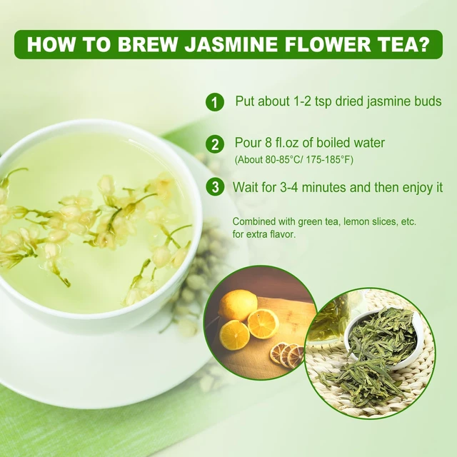 Alt view image 5 of 6 - Jasmine Flowers, 3oz/85g, Whole Dried Flower Buds | Edible jasmine whole flower buds, Non-GMO and caffeine-free, with natural floral aroma for tea and soothing infusions