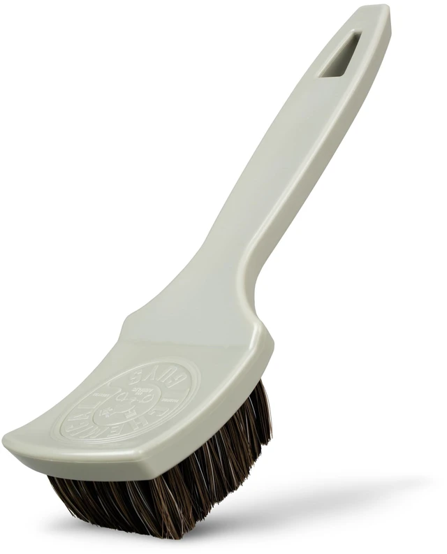 Main image of Nifty Leather Detailing Brush, Synthetic Horse Hair | Safe on genuine, synthetic, vegan, colored leather, angled head keeps hands clean, pairs with Chemical Guys Leather Cleaner