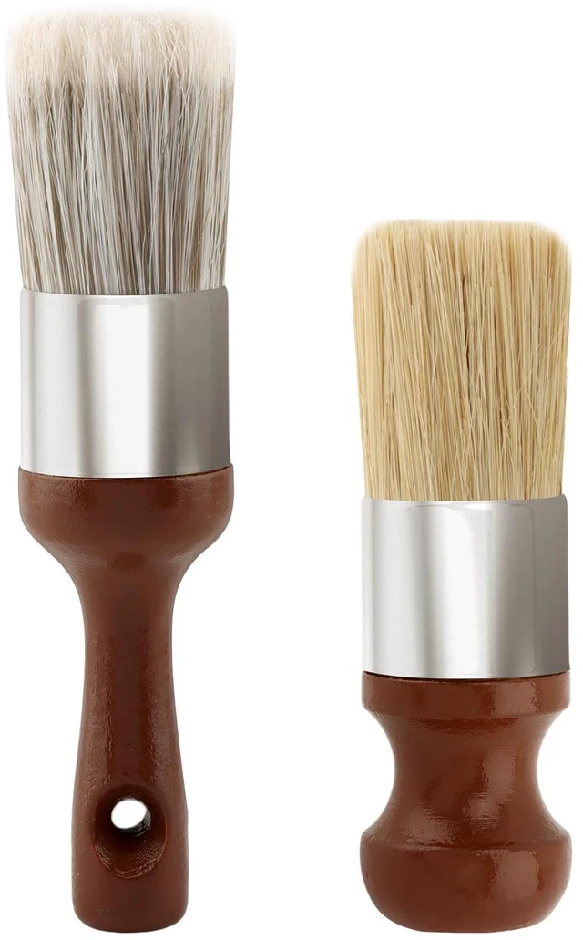 Main image of Leather Cleaning Brush 2 Pack Soft Bristle Wood Handle Car Sofa | Wooden handles for comfortable grip; gentle bristles won't scratch surfaces; dual sizes for large areas and tight spaces