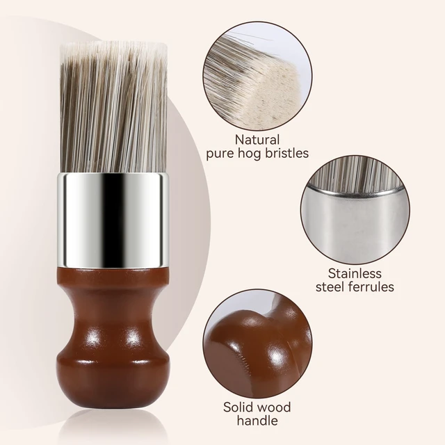 Alt view image 5 of 7 - Leather & Furniture Polishperfect Brush, Salve Brush for Furniture, Leather & Wood Care Cleaning Brush with Comfortable Handle & Soft Bristles Wax Brushing Tool for Home Car Interiors