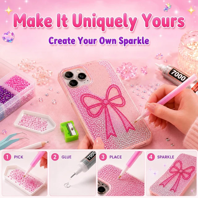 Alt view image 6 of 7 - 40000Pcs Resin Jelly Rhinestones for Bedazzling Kit | 24 Colors, 3mm Multicolor Flatback Rhinestones, 4Pcs Glue and Tools, Bedazzler Kit for Clothes, Books, Shoes, Nail & Crafting