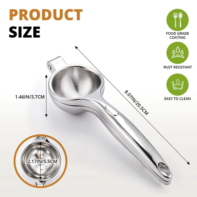 Alt view image 3 of 7 - Lemon Squeezer Heavy Duty Metal Manual Hand Press Citrus Juicer for Oranges, Limes, Exprimidor de Limones Durable Metal Citrus Squeezer for Kitchen, Bar, Home Use