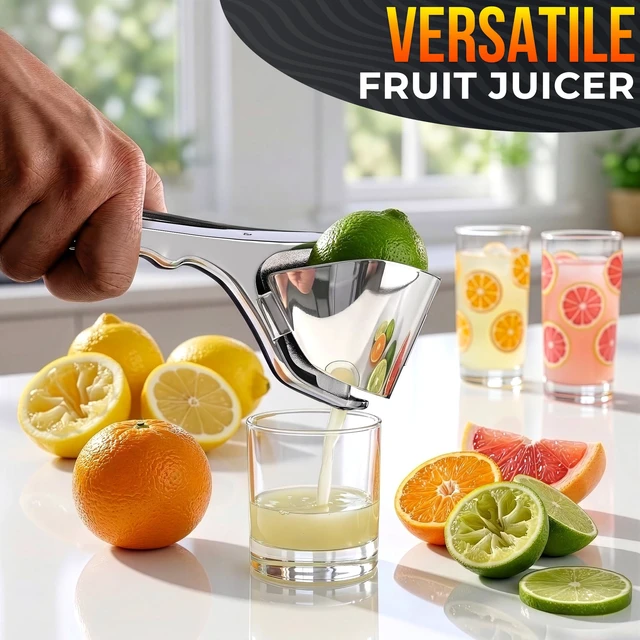 Alt view image 7 of 7 - Fold Flat Lemon Squeezer Stainless Steel, Heavy Duty Citrus Juicer | Stainless Steel Citrus Press for Limes, Cocktails and Marinades; Folds Flat to 7.5" x 2.6", Hand Wash and Towel Dry