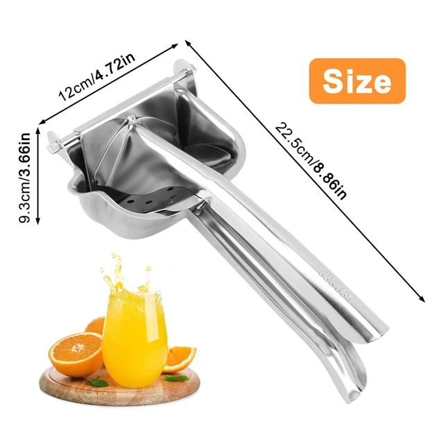 Alt view image 6 of 7 - Heavy Duty Lemon Squeezer, Aluminum Alloy Hand Press Citrus Juicer | Manual Lime Squeezer with V-Shaped Spout for Bartenders & Home Kitchen, Extract Fresh Juice for Cocktails, Easy to Clean