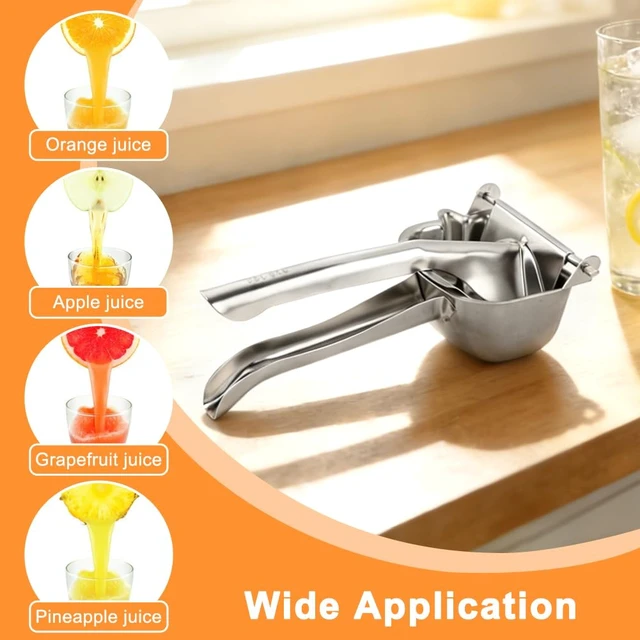 Alt view image 7 of 7 - Heavy Duty Lemon Squeezer, Aluminum Alloy Hand Press Citrus Juicer | Manual Lime Squeezer with V-Shaped Spout for Bartenders & Home Kitchen, Extract Fresh Juice for Cocktails, Easy to Clean
