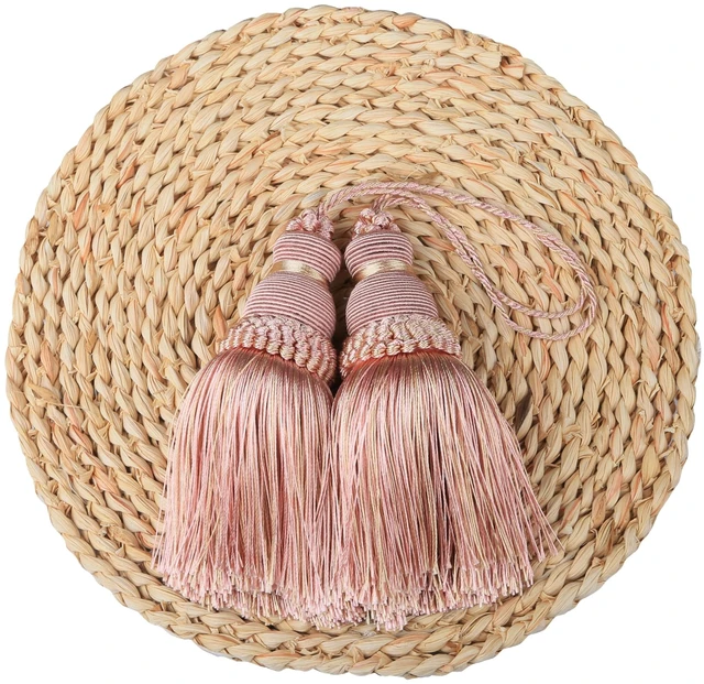 Main image of 9.5 Inch Decorative Tassel with Loops, Mix Pink 2 Pack | DIY Decorative Tassel Accessories for Home, Door and Furniture Ornament Decoration Projects