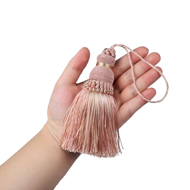 Alt view image 3 of 7 - 9.5 Inch Decorative Tassel with Loops, Mix Pink 2 Pack | DIY Decorative Tassel Accessories for Home, Door and Furniture Ornament Decoration Projects