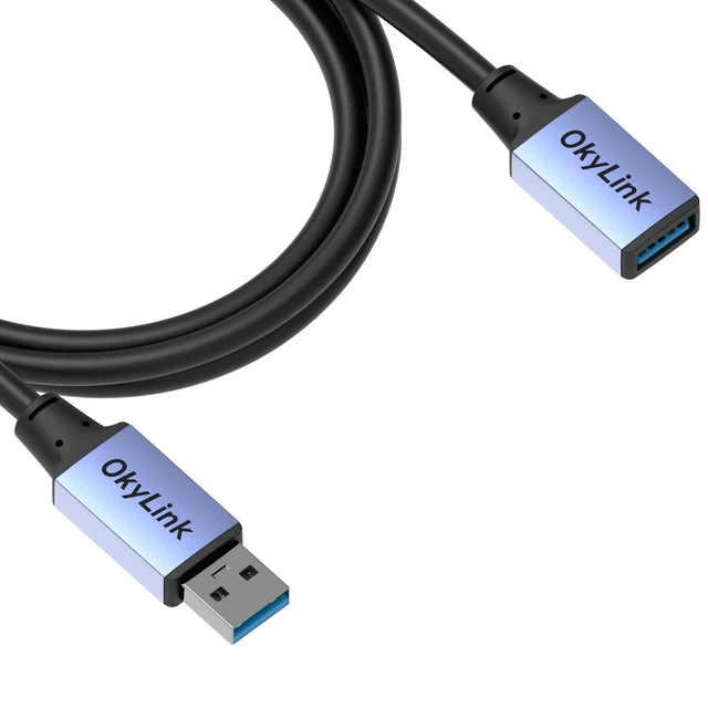 Alt view image 2 of 7 - USB 3.0/3.2 Gen 1 Extension CableA to A, Male to Female 5Gbps 5ft | 1.5m, with Aluminum Housing, Plug and Play,for Hard Drive, SSD, Printer, PC
