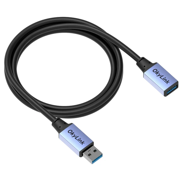 Alt view image 3 of 7 - USB 3.0/3.2 Gen 1 Extension CableA to A, Male to Female 5Gbps 5ft | 1.5m, with Aluminum Housing, Plug and Play,for Hard Drive, SSD, Printer, PC