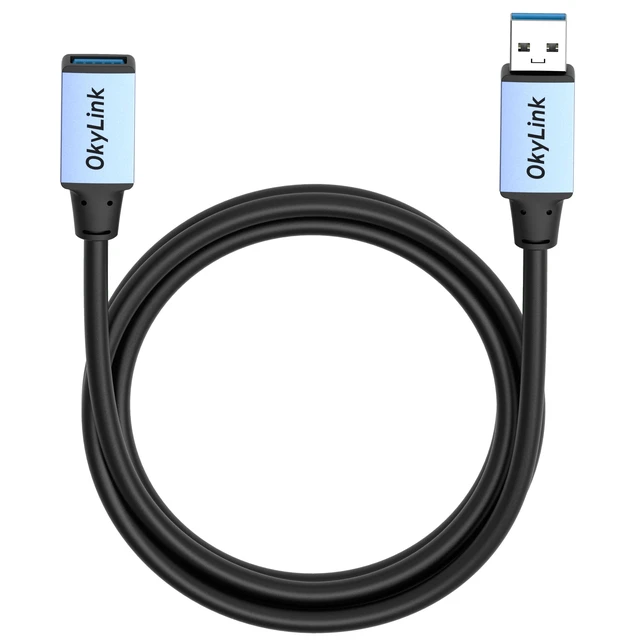 Alt view image 5 of 7 - USB 3.0/3.2 Gen 1 Extension CableA to A, Male to Female 5Gbps 5ft | 1.5m, with Aluminum Housing, Plug and Play,for Hard Drive, SSD, Printer, PC