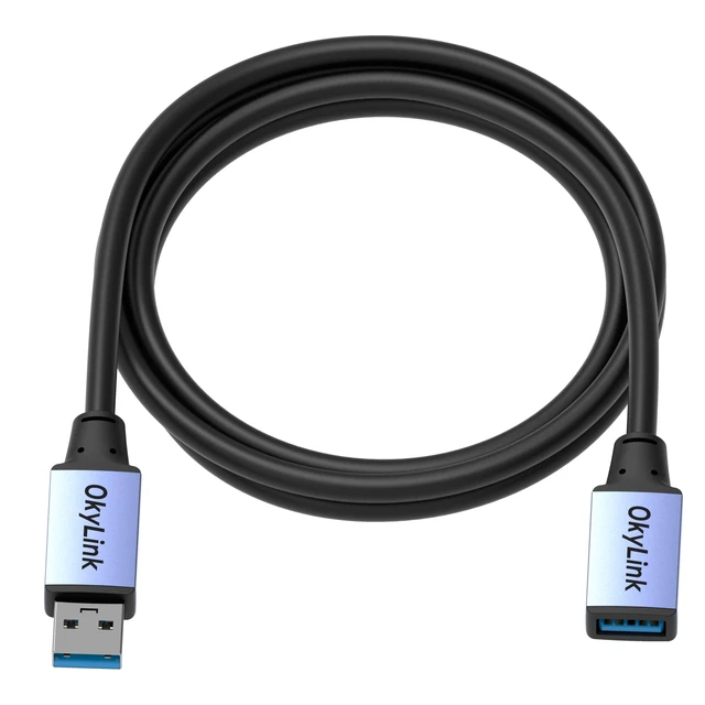 Alt view image 7 of 7 - USB 3.0/3.2 Gen 1 Extension CableA to A, Male to Female 5Gbps 5ft | 1.5m, with Aluminum Housing, Plug and Play,for Hard Drive, SSD, Printer, PC