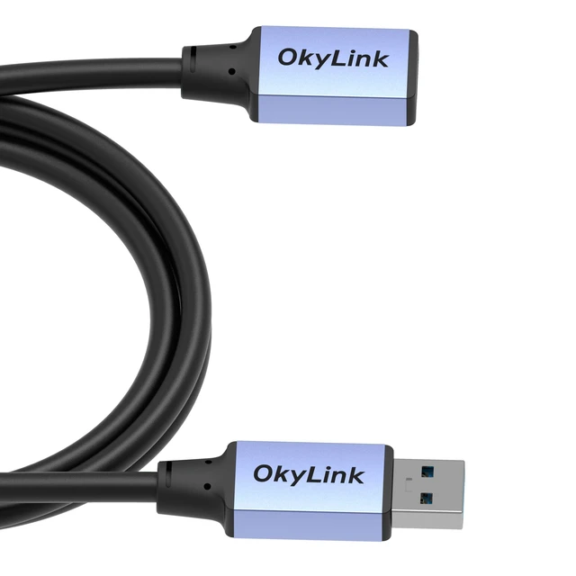 Alt view image 4 of 7 - USB 3.0/3.2 Gen 1 Extension CableA to A, Male to Female 5Gbps 5ft | 1.5m, with Aluminum Housing, Plug and Play,for Hard Drive, SSD, Printer, PC