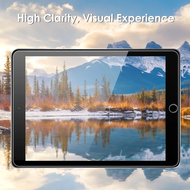 Alt view image 5 of 5 - 2-Pack Screen Protector Compatible with iPad 9.7" 6th/5th Generation - 2018/2017 Model/iPad Air 2/ Air 1/ iPad Pro 9.7, Tempered Glass Clear Film, Anti-Scratch, 9H Hardness, Easy Installation