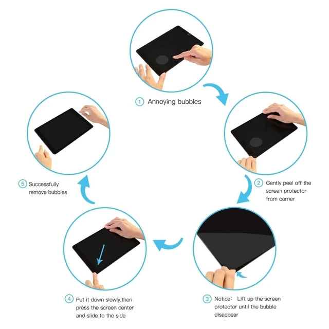 Alt view image 7 of 7 - Screen Protector for iPad Pro 9.7 & iPad 6/5/Air 2-Pack | Tempered Glass Film Guard, Compatible with iPad 6 5 2018 2017, Compatible with iPad Air 2nd 1st 2014 2013