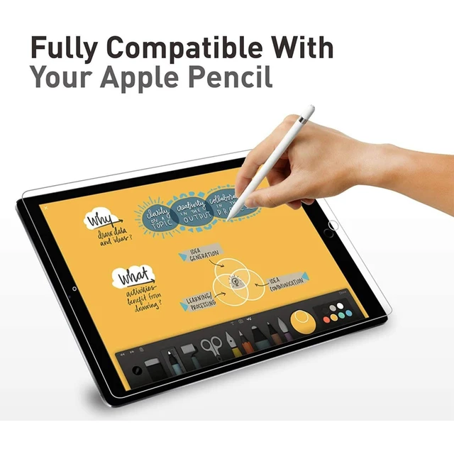 Alt view image 6 of 7 - Screen Protector for iPad Pro 9.7 & iPad 6/5/Air 2-Pack | Tempered Glass Film Guard, Compatible with iPad 6 5 2018 2017, Compatible with iPad Air 2nd 1st 2014 2013