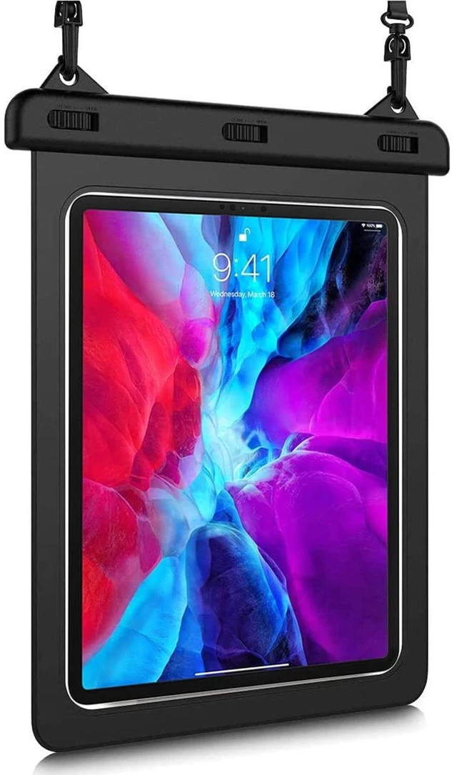 Main image of Universal iPad Waterproof Case, Waterproof Dry Bag Pouch for iPad Pro 12.9" 6/5/4/3 iPad Pro 11" / 10.5", iPad Air 5/4 10.9" 2022/2020, Galaxy Tab S8/S7, Android Tablet Up to 12.9 inch