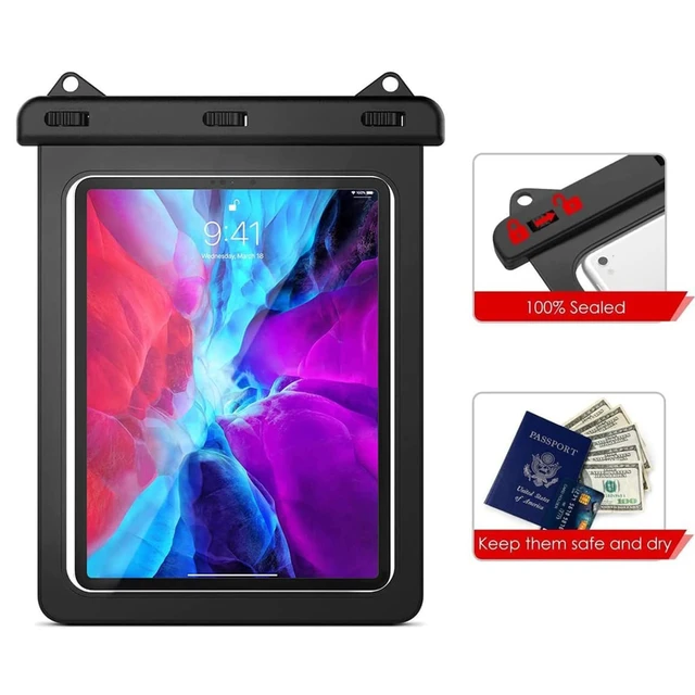 Alt view image 3 of 7 - Universal iPad Waterproof Case, Waterproof Dry Bag Pouch for iPad Pro 12.9" 6/5/4/3 iPad Pro 11" / 10.5", iPad Air 5/4 10.9" 2022/2020, Galaxy Tab S8/S7, Android Tablet Up to 12.9 inch