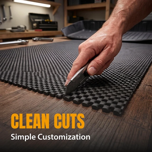 Alt view image 4 of 7 - Heavy Duty Non Slip Mat, Anti Slip Mat, 24" x 48" Non Slip Pad Tool Mats for Woodworking Router, Workshop, Sanding, Cabinet, Workbench, Toolbox Drawer & Shelf Liner (71014)