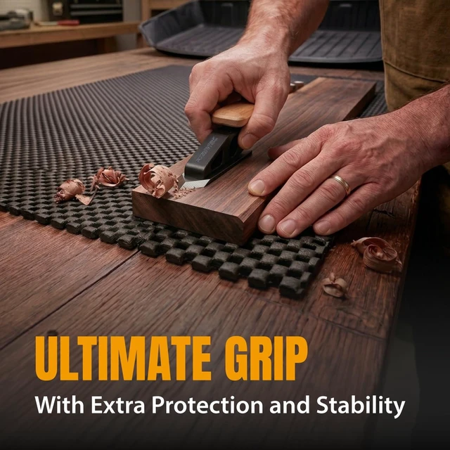 Alt view image 5 of 7 - Heavy Duty Non Slip Mat, Anti Slip Mat, 24" x 48" Non Slip Pad Tool Mats for Woodworking Router, Workshop, Sanding, Cabinet, Workbench, Toolbox Drawer & Shelf Liner (71014)