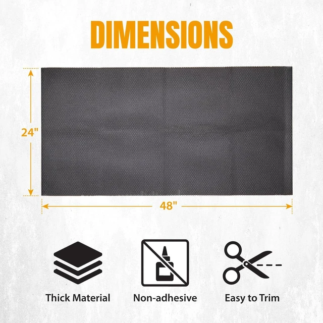 Alt view image 6 of 7 - Heavy Duty Non Slip Mat, Anti Slip Mat, 24" x 48" Non Slip Pad Tool Mats for Woodworking Router, Workshop, Sanding, Cabinet, Workbench, Toolbox Drawer & Shelf Liner (71014)