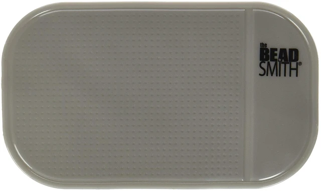Main image of Anti-Slip Sticky Bead Mat, Small Size | 5.5 x 3.25 inches, Grey Color, Rinse and Reuse Technology, Ideal for Diamond Painting, Jewelry Making, Beads Sorting