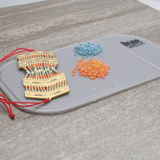 Alt view image 2 of 6 - Anti-Slip Sticky Bead Mat, Small Size | 5.5 x 3.25 inches, Grey Color, Rinse and Reuse Technology, Ideal for Diamond Painting, Jewelry Making, Beads Sorting