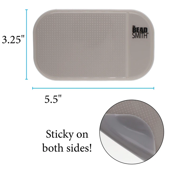Alt view image 4 of 6 - Anti-Slip Sticky Bead Mat, Small Size | 5.5 x 3.25 inches, Grey Color, Rinse and Reuse Technology, Ideal for Diamond Painting, Jewelry Making, Beads Sorting