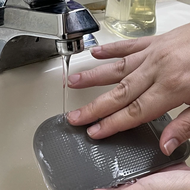 Alt view image 5 of 6 - Anti-Slip Sticky Bead Mat, Small Size | 5.5 x 3.25 inches, Grey Color, Rinse and Reuse Technology, Ideal for Diamond Painting, Jewelry Making, Beads Sorting