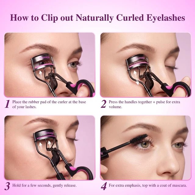 Alt view image 6 of 7 - Eyelash Curler with Pads, Achieve Perfect Curls in 5 Seconds | Lash Curler with 5 Extra Silicone Replacement Pads