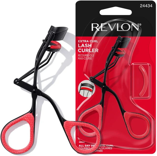 Main image of Extra Curl Eyelash Curler, Black, 1 Count | Eyelash curler for an all-day dramatic curl with non-slip finger grips for easy use.