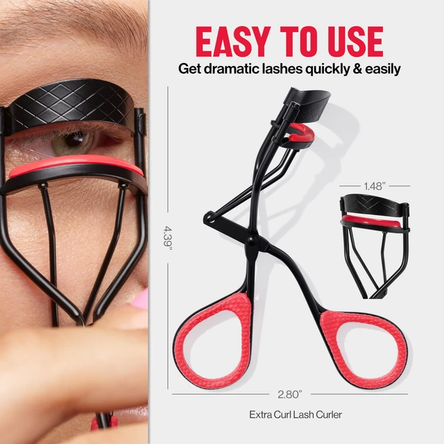 Alt view image 7 of 7 - Extra Curl Eyelash Curler, Black, 1 Count | Eyelash curler for an all-day dramatic curl with non-slip finger grips for easy use.