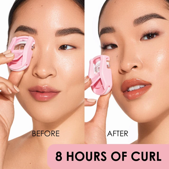 Alt view image 2 of 7 - Travel Eyelash Curler, Pink - Plastic Eyelash Curlers for Travel Makeup, Go Curl Lash Curler with Bonus Replacement Lash Pad - 1 Pack
