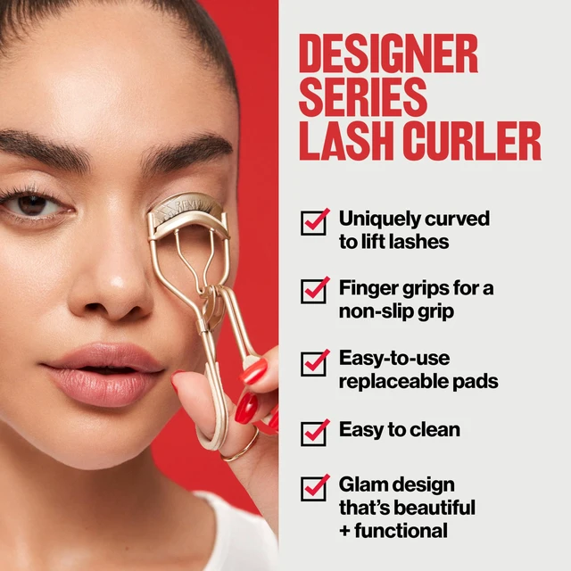 Alt view image 2 of 7 - Designer Series Lash Curler, 1 Count | Lash curler for an eye opening lift with non-slip finger grips for easy, precise curling.