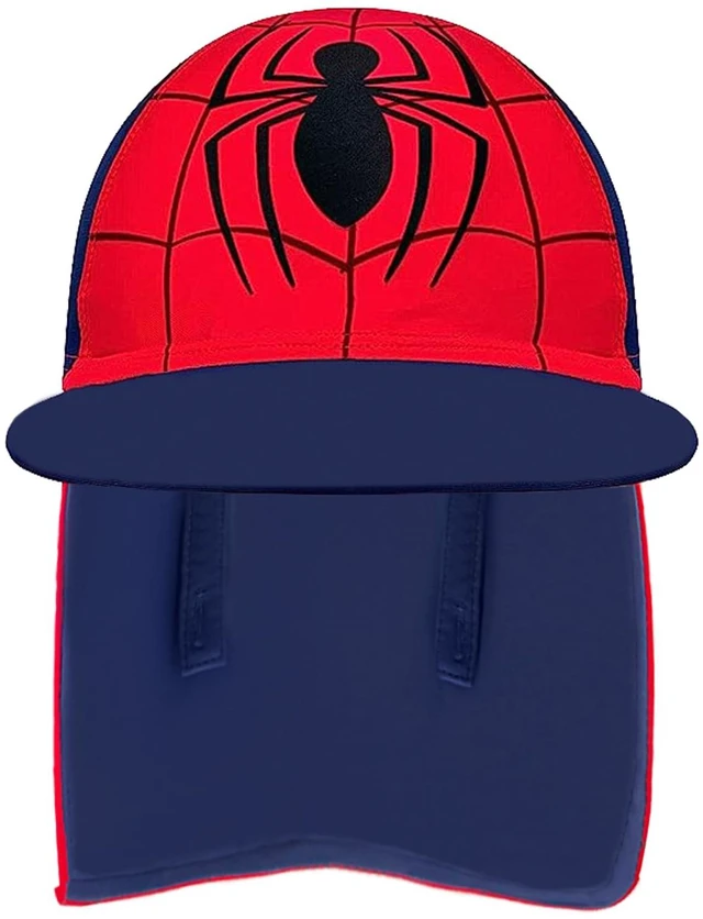 Main image of Kids Legionnaires Hat, UPF 50+ Sun Protection Swim Cap Flap Hat for Kids, Quick Drying Boys Sun Hat, Spider, 4-6 Years