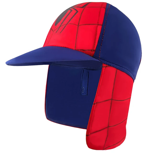 Alt view image 2 of 7 - Kids Legionnaires Hat, UPF 50+ Sun Protection Swim Cap Flap Hat for Kids, Quick Drying Boys Sun Hat, Spider, 4-6 Years