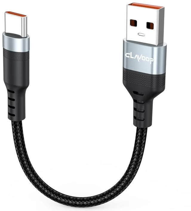 Main image of Short USB A to USB C Cable 3 inch, 18W Fast Charging Type-C Cord | USBA 2.0 480Mbps Data Transfer Braided Compatible with Travel Power Bank, iphone17/16/15, Galaxy, Pixel, iPod Pro, SSD