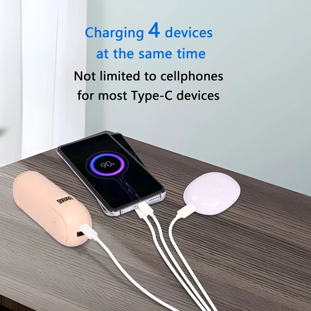 Alt view image 6 of 7 - Short USB C Splitter Cable,4 in 1 USB 2.0 A Male to 4 USB C Male Charging Cord for Some USB Type-C Phone, Device - 0.5M (White)