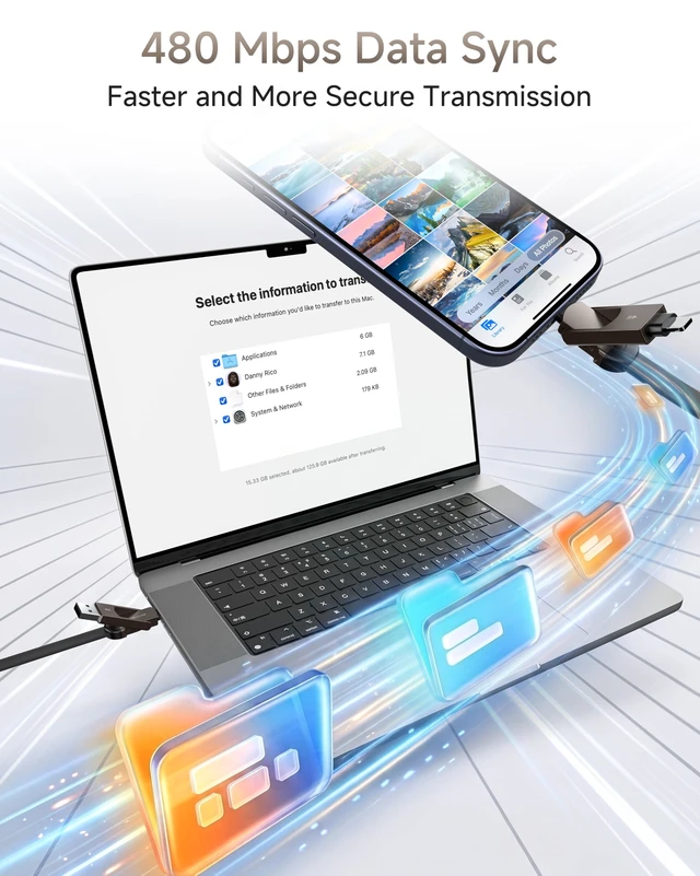 Alt view image 3 of 7 - 6-in-1 Keychain Charging Cable, Travel Essentials 60W PD Fast Charging Multi Charger Cable with USB-C, USB-A, L & Micro USB, Portable Magnetic Charger Cord for iPhone,iPad,MacBook,Cruise Accessories