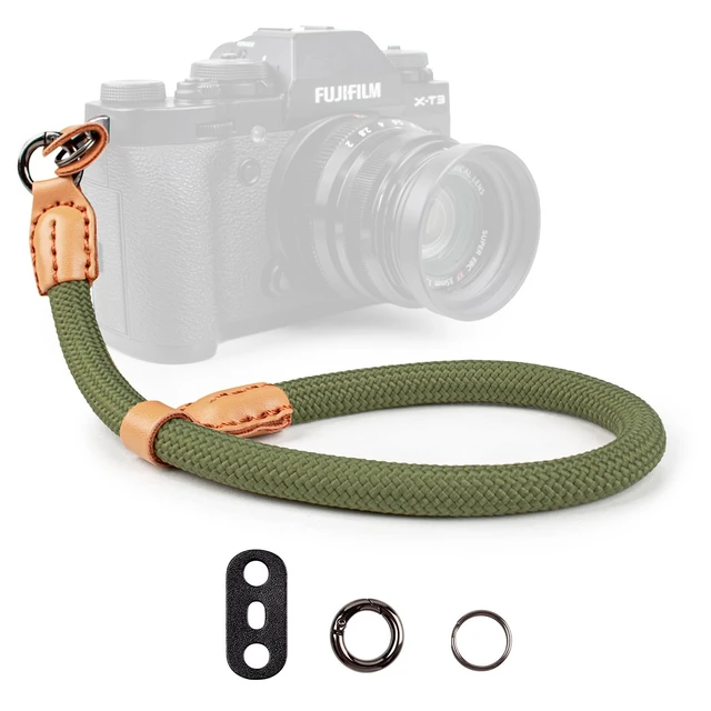 Alt view image 2 of 7 - Rope Camera Wrist Strap,Camera Hand Strap Compatible with A6400 A6000 A7 IV,for Fujifilm X100V for Nikon Zf Z30 for Canon EOS R6 R7 R8 R10 Camera Wrist Straps for dslr - Green
