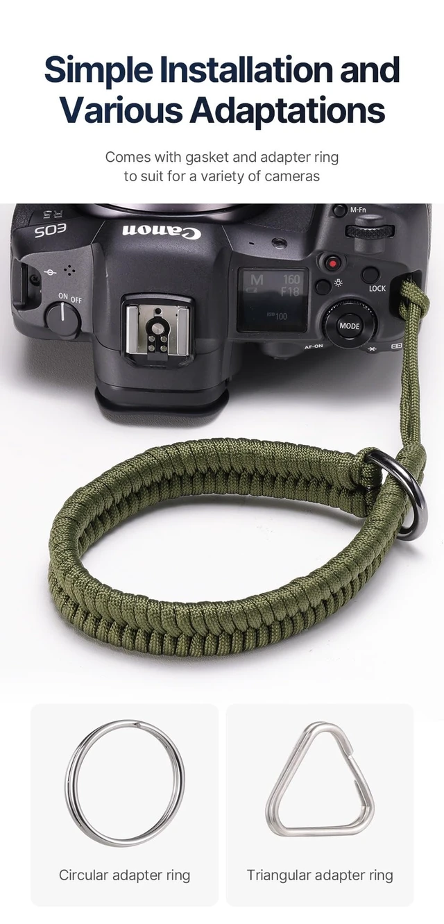 Alt view image 7 of 7 - Camera Wrist Strap for Mirrorless Cameras, Quick Release Camera Wrist Strap, Camera Hand Strap with Safer Connector (Olive Green)