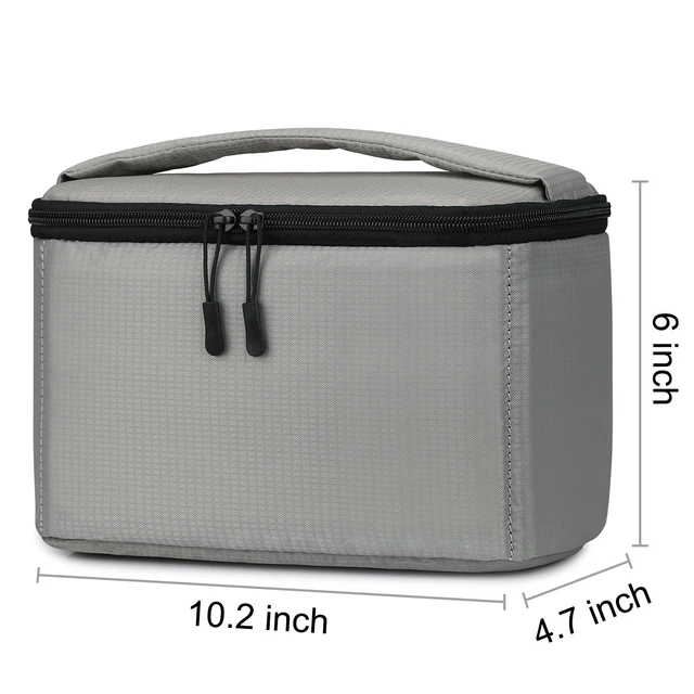 Alt view image 5 of 6 - Padded Foldable Bag for DSLR SLR Camera TLR Sony Canon Nikon or Flash, grey, M, Foldable, padded, lightweight