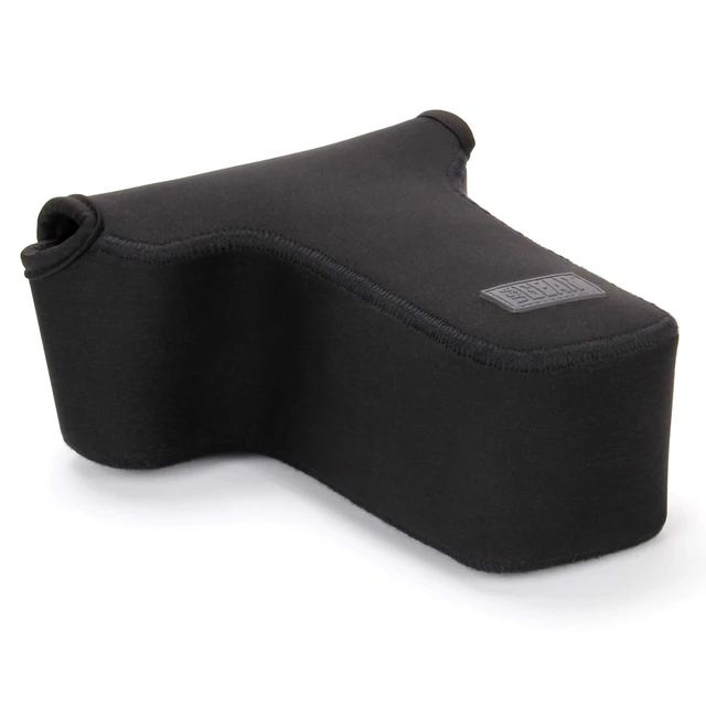 Alt view image 4 of 7 - Camera Sleeve (Zoom) for Compact SLRs with Lens Compatible with Canon EOS R100 Nikon Z30 Sony ZV-E10, and more - Padded Neoprene DSLR Case with Accessory Pocket & Belt Loop (Black)