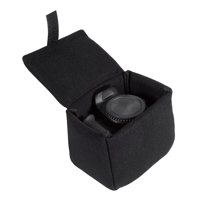 Alt view image 3 of 7 - DLSR Camera Bag, Small Mirrorless Camera Insert DLSR Camera Bag Insert Padded Shockproof Foldable Camera Case Bag Organizer Accessory for Photographing Padded Camera Pouch Camera Insert Bag (Black)