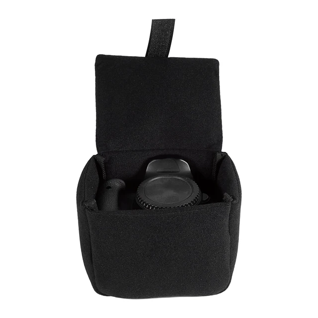 Alt view image 6 of 7 - DLSR Camera Bag, Small Mirrorless Camera Insert DLSR Camera Bag Insert Padded Shockproof Foldable Camera Case Bag Organizer Accessory for Photographing Padded Camera Pouch Camera Insert Bag (Black)