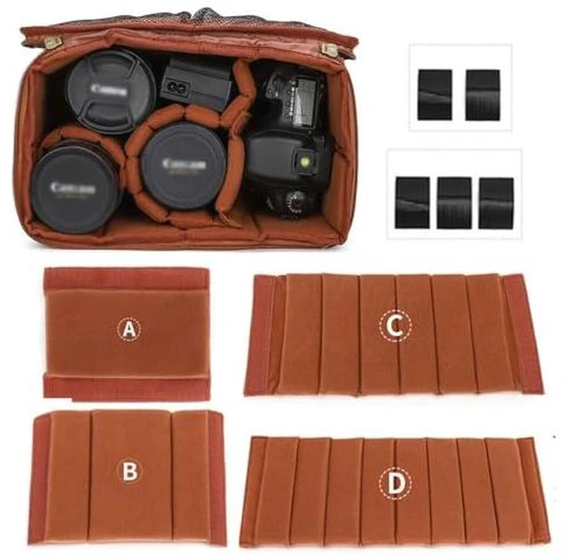Main image of 4-Pack Camera Bag Case Insert Partition Divider Separator Pad Protective Lens Camera Bag Dividers Inserts Compatible with Canon Sony etc...