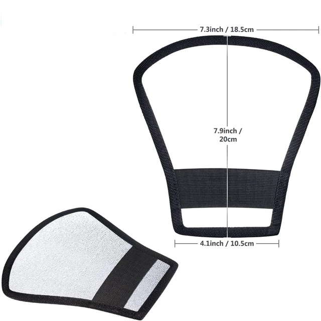 Alt view image 4 of 7 - Flash Diffuser Reflector Kit - Bend Bounce Flash Diffuser Silver/White | Reflector for Speedlight, Universal Mount for Canon, Nikon, etc.